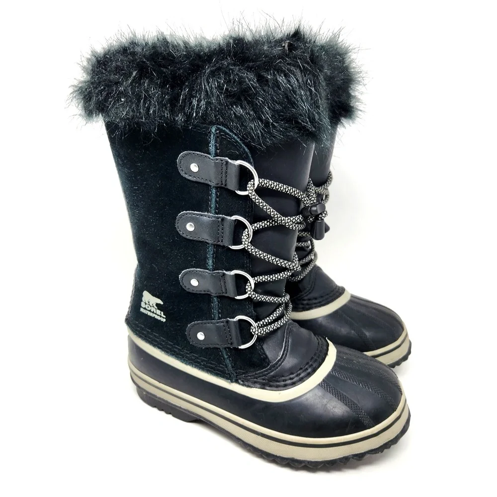 Sorel Yoot Pac boots size 2 NY1966-013 Waterproof Youth Winter Snow Boots Fur